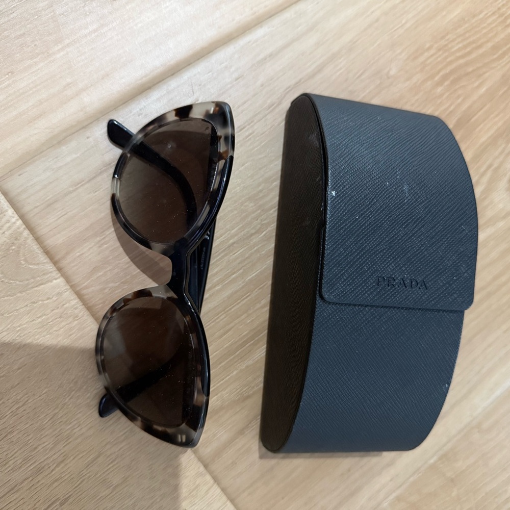 Prada Tortoise Shell Sunglasses with Case